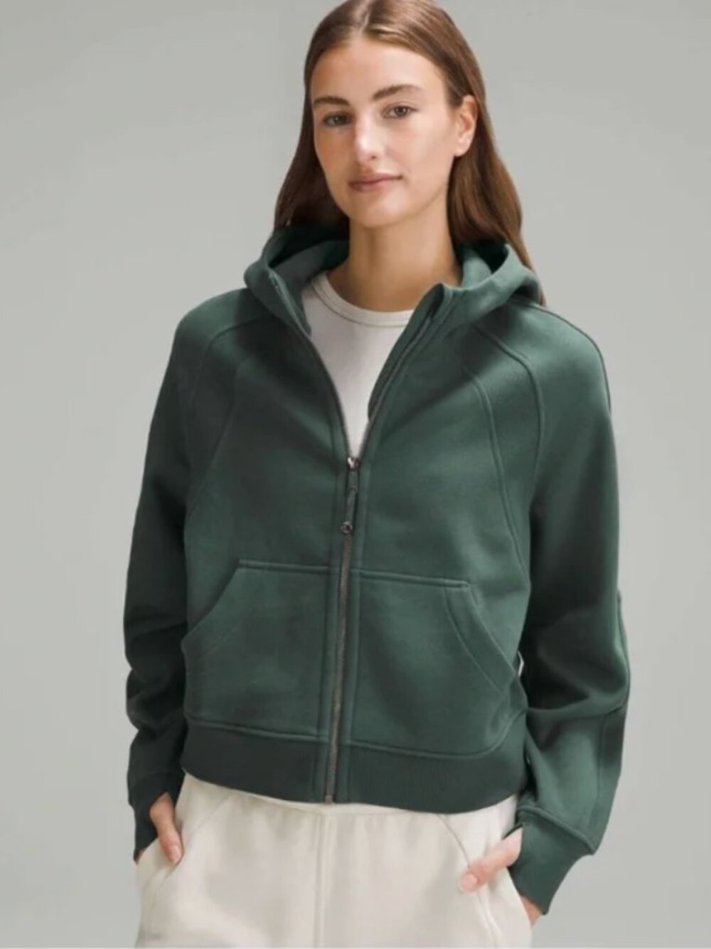 Lululemon Scuba Oversized Full-Zip Hoodie in Dark Forest Small